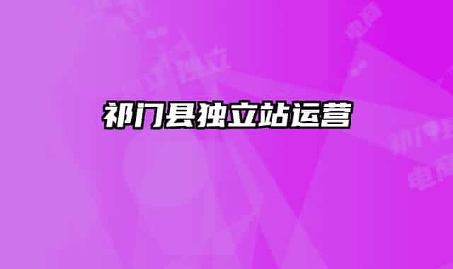 祁门县独立站运营