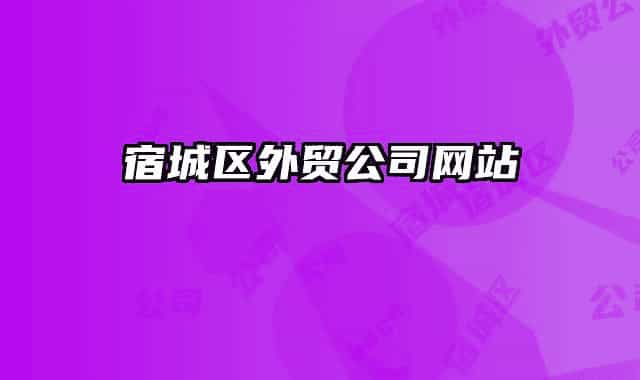 宿城区外贸公司网站