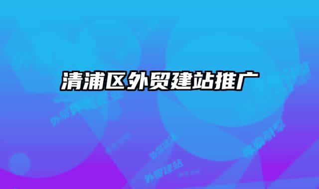 清浦区外贸建站推广