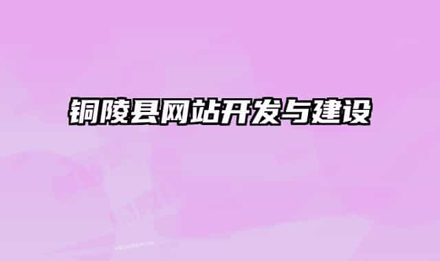 铜陵县网站开发与建设
