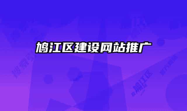 鸠江区建设网站推广