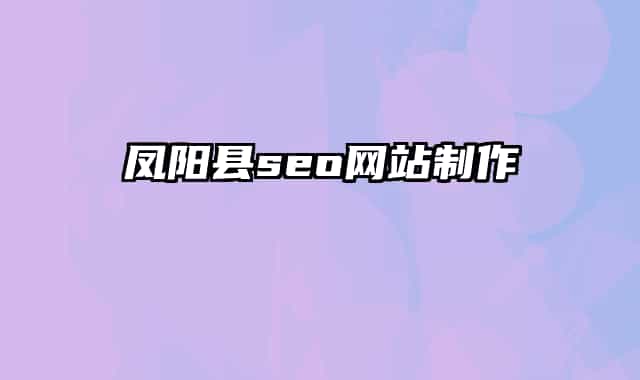 凤阳县seo网站制作