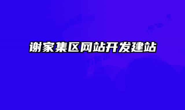 谢家集区网站开发建站