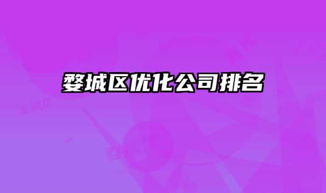 婺城区优化公司排名
