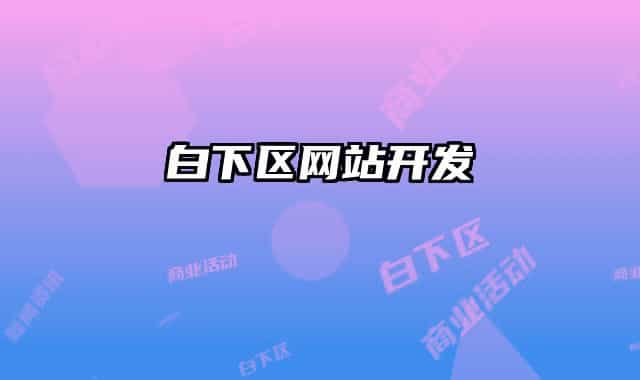 白下区网站开发