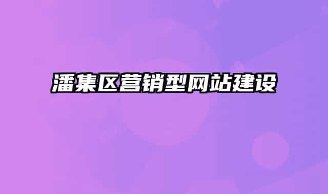 潘集区营销型网站建设