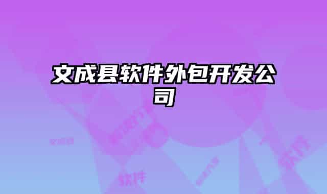文成县软件外包开发公司
