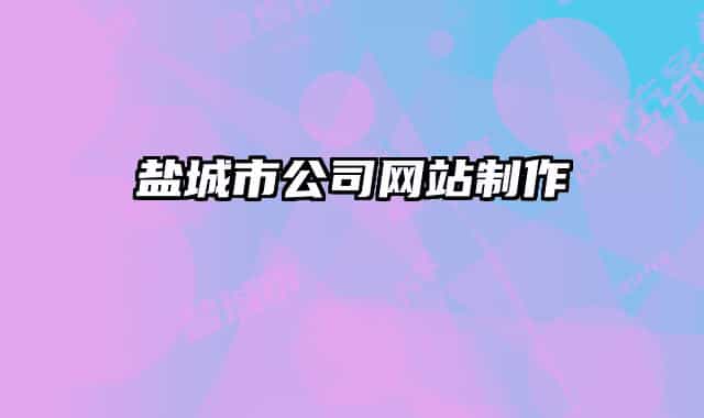 盐城市公司网站制作