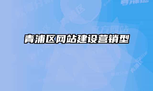 青浦区网站建设营销型
