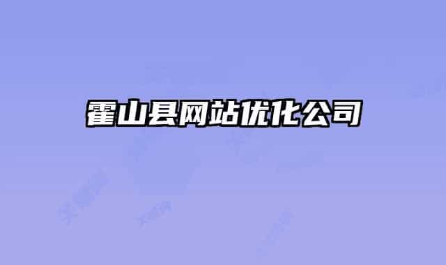 霍山县网站优化公司