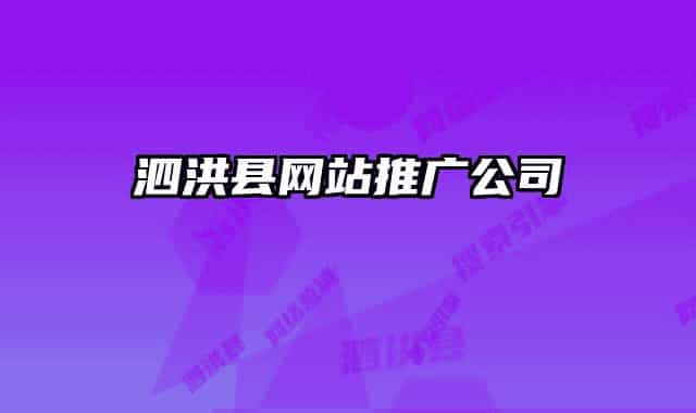 泗洪县网站推广公司
