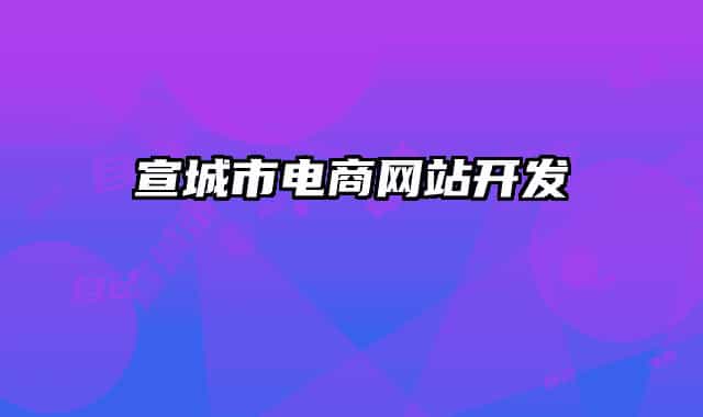 宣城市电商网站开发