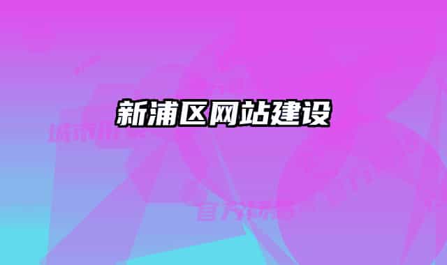 新浦区网站建设