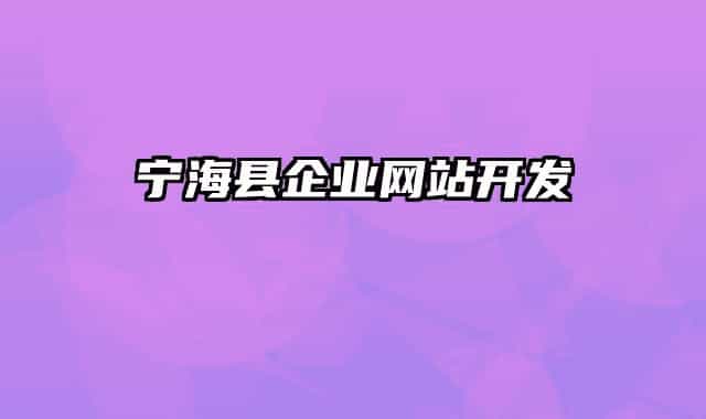 宁海县企业网站开发