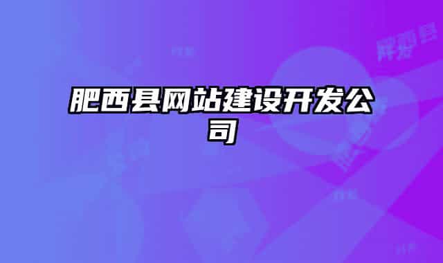 肥西县网站建设开发公司