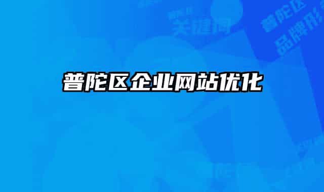 普陀区企业网站优化