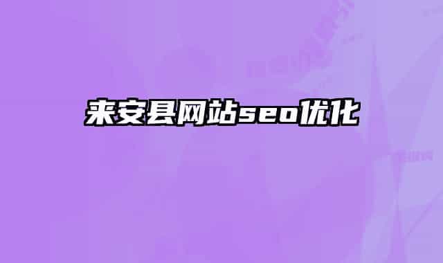 来安县网站seo优化