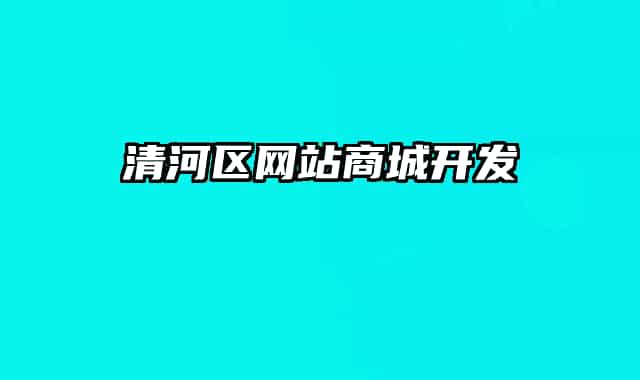 清河区网站商城开发