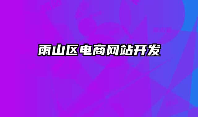 雨山区电商网站开发