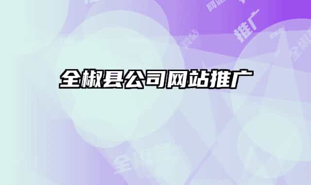全椒县公司网站推广