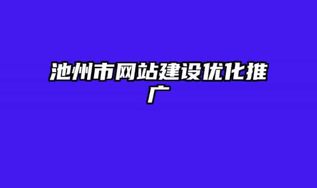 池州市网站建设优化推广