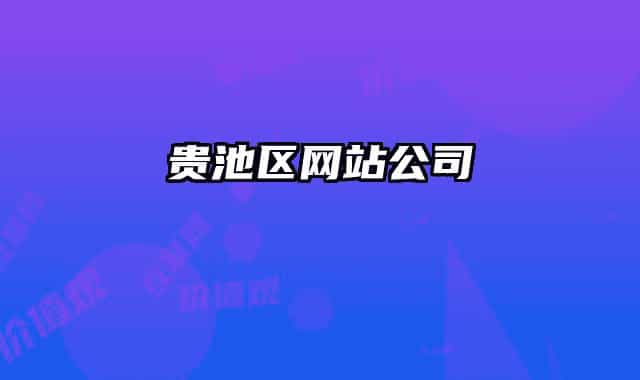 贵池区网站公司