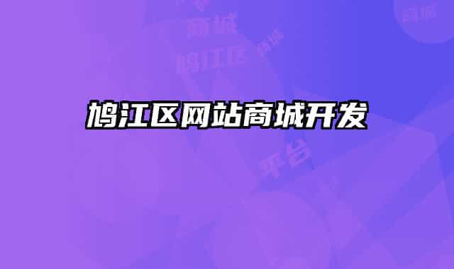 鸠江区网站商城开发
