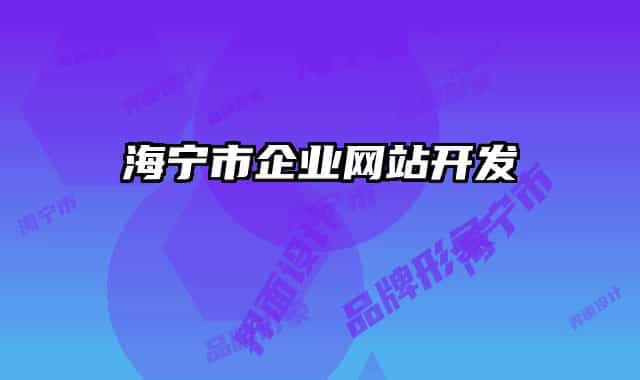 海宁市企业网站开发