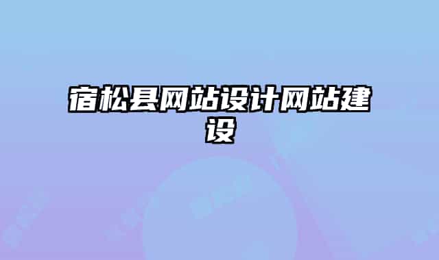 宿松县网站设计网站建设