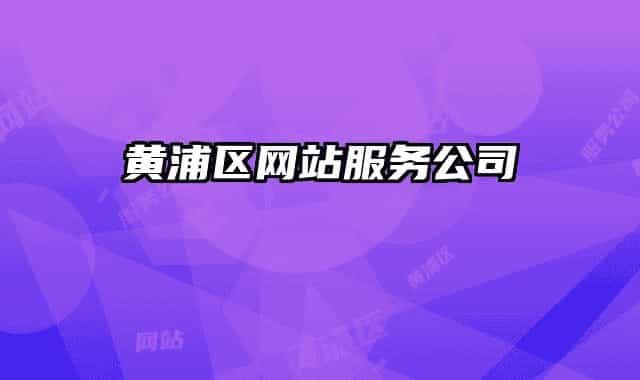 黄浦区网站服务公司