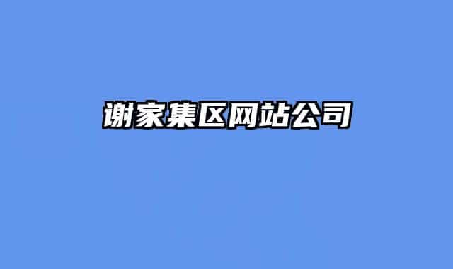 谢家集区网站公司