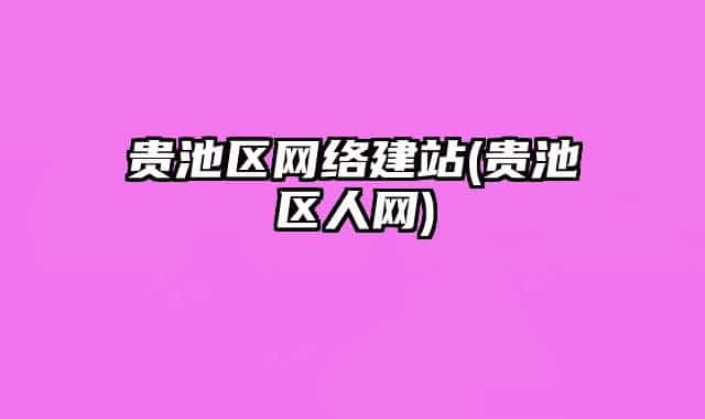 贵池区网络建站(贵池区人网)