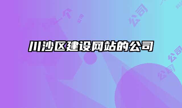 川沙区建设网站的公司