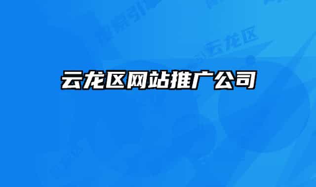 云龙区网站推广公司