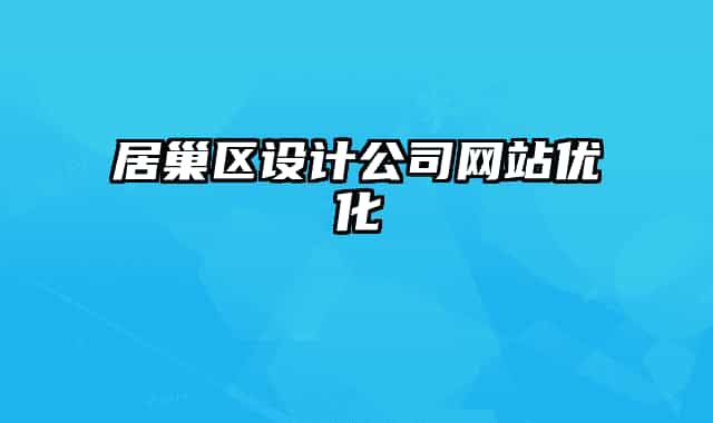 居巢区设计公司网站优化