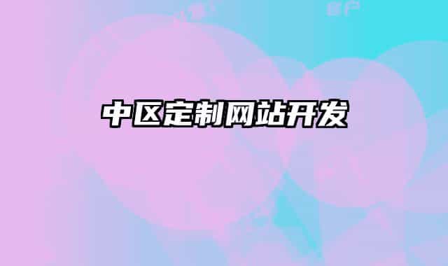 中区定制网站开发
