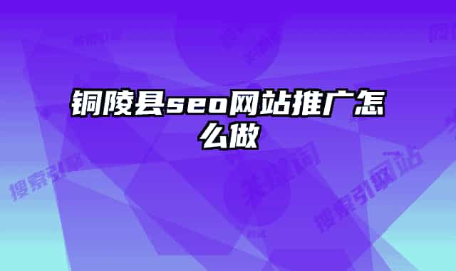 铜陵县seo网站推广怎么做