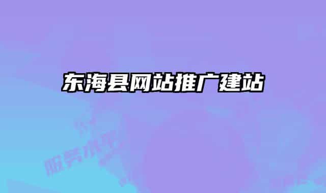 东海县网站推广建站