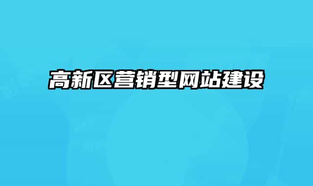 高新区营销型网站建设