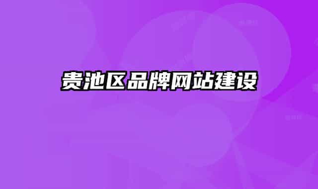 贵池区品牌网站建设