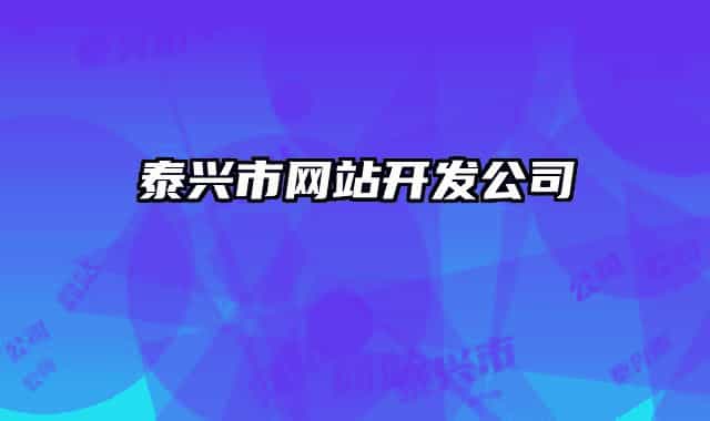 泰兴市网站开发公司