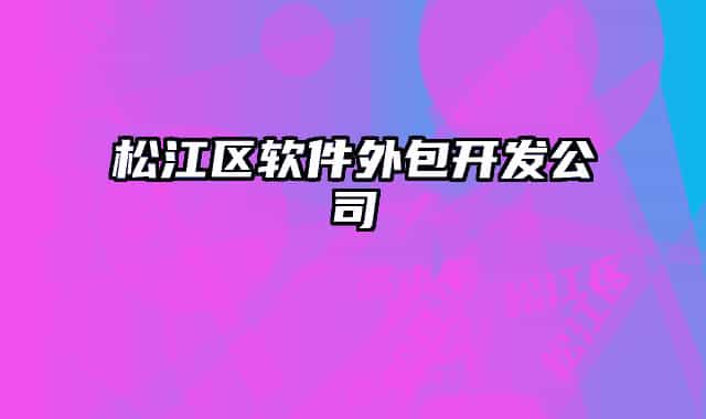 松江区软件外包开发公司