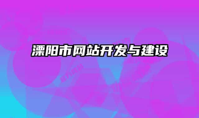 溧阳市网站开发与建设