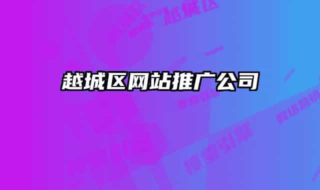 越城区网站推广公司