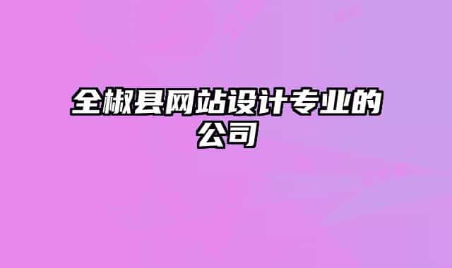 全椒县网站设计专业的公司