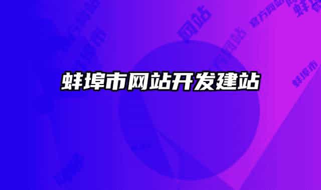 蚌埠市网站开发建站