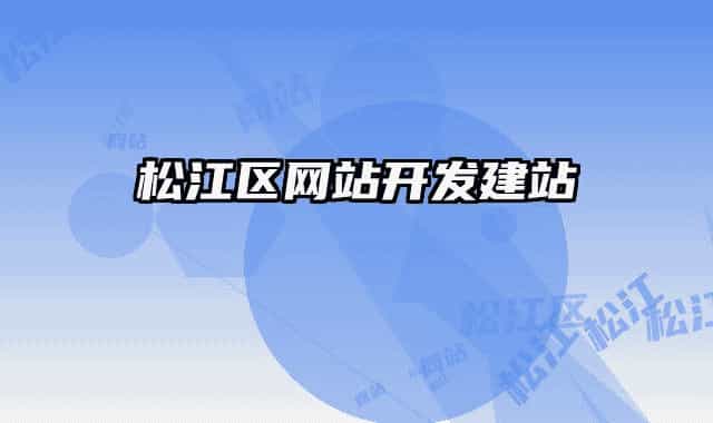松江区网站开发建站