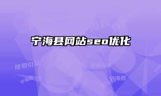 宁海县网站seo优化