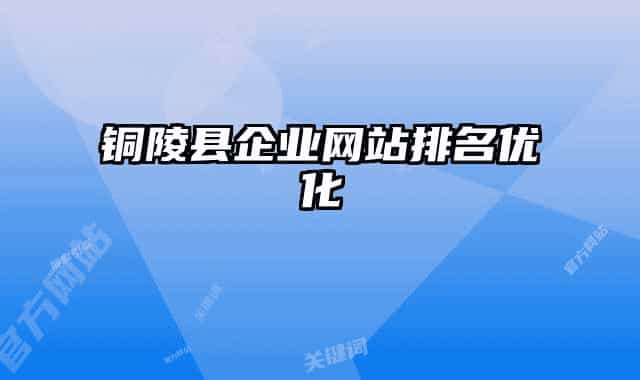 铜陵县企业网站排名优化