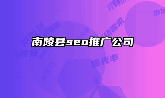 南陵县seo推广公司